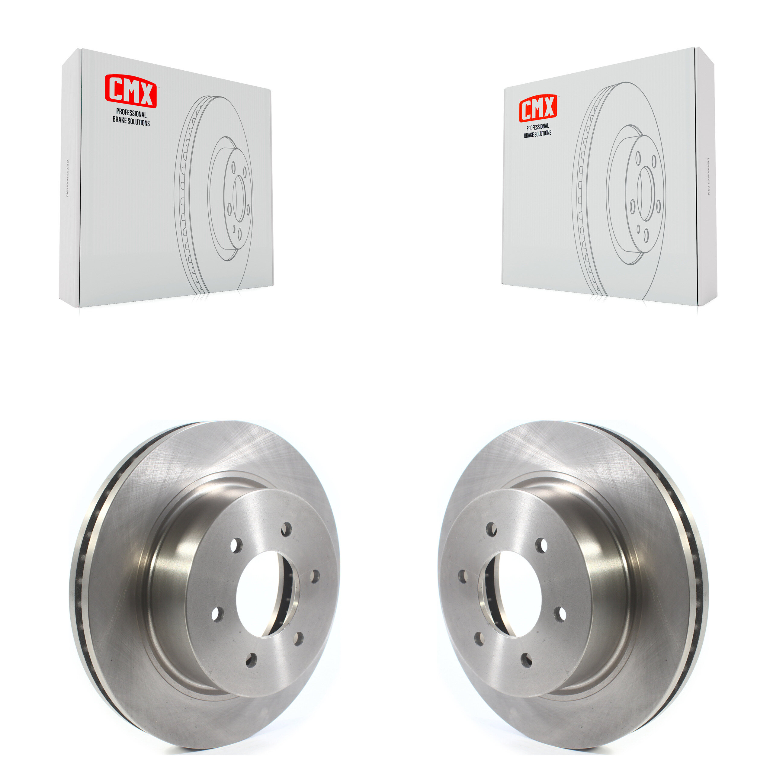 Front Disc Brake Rotors Pair For 2016-2024 Nissan TITAN XD K8-101758