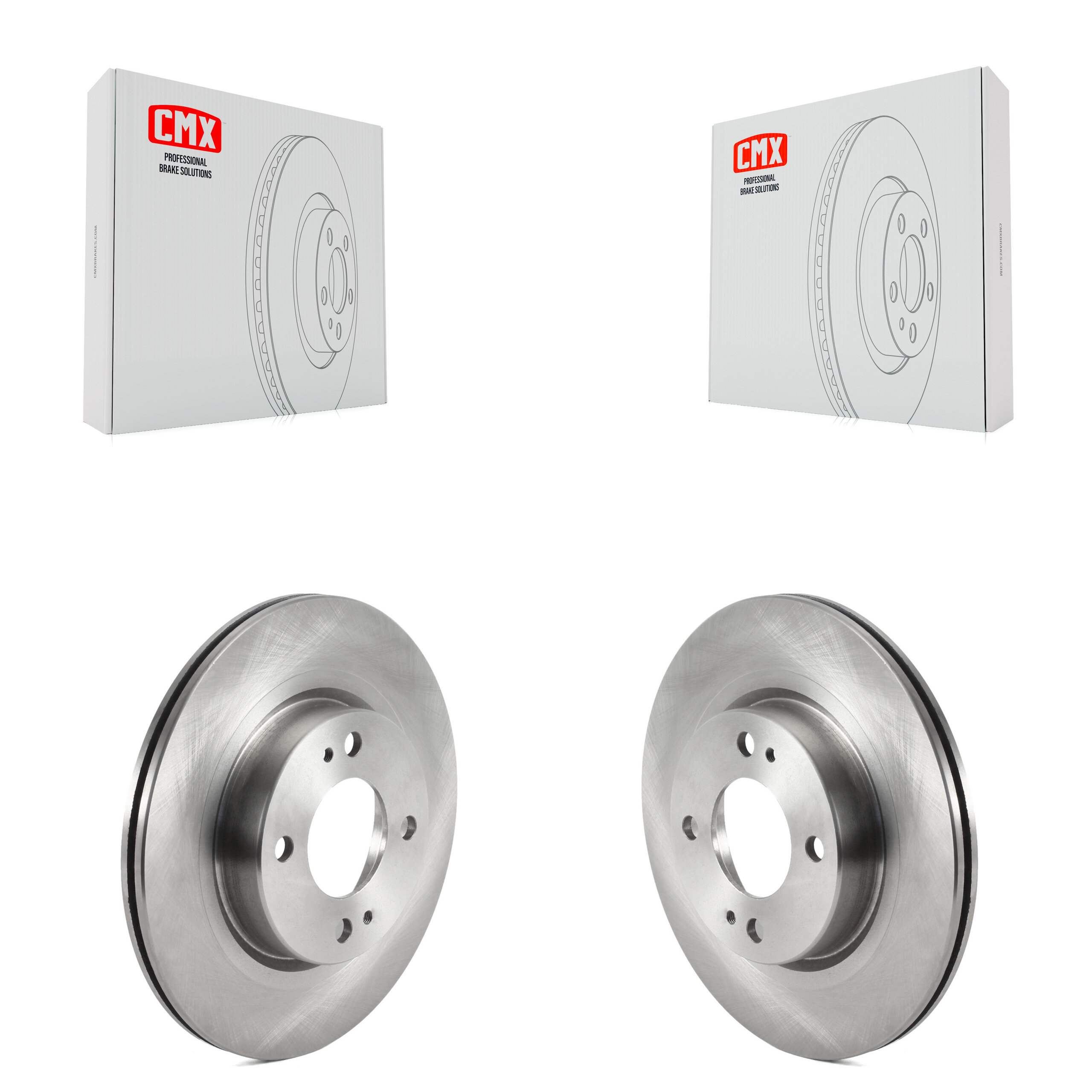 Front Disc Brake Rotors Pair For 2017-2024 Mitsubishi Mirage G4 K8-101762