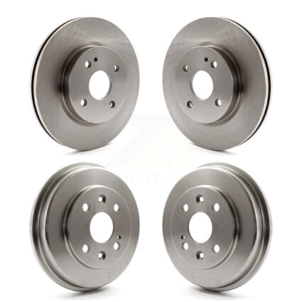Front Rear Disc Brake Rotors Drums Kit For 2011-2014 Mazda 2 K8-101989