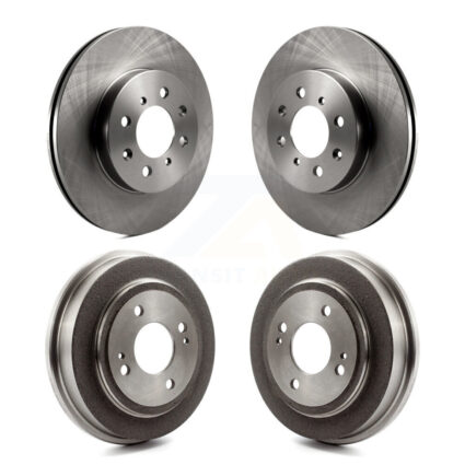 Front Rear Disc Brake Rotors Drums Kit For Honda Fit Civic Acura EL K8-102003