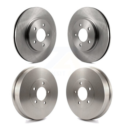 Front Rear Disc Brake Rotors Drums Kit For Ford Escape Mazda Tribute Mercury Mariner K8-102004