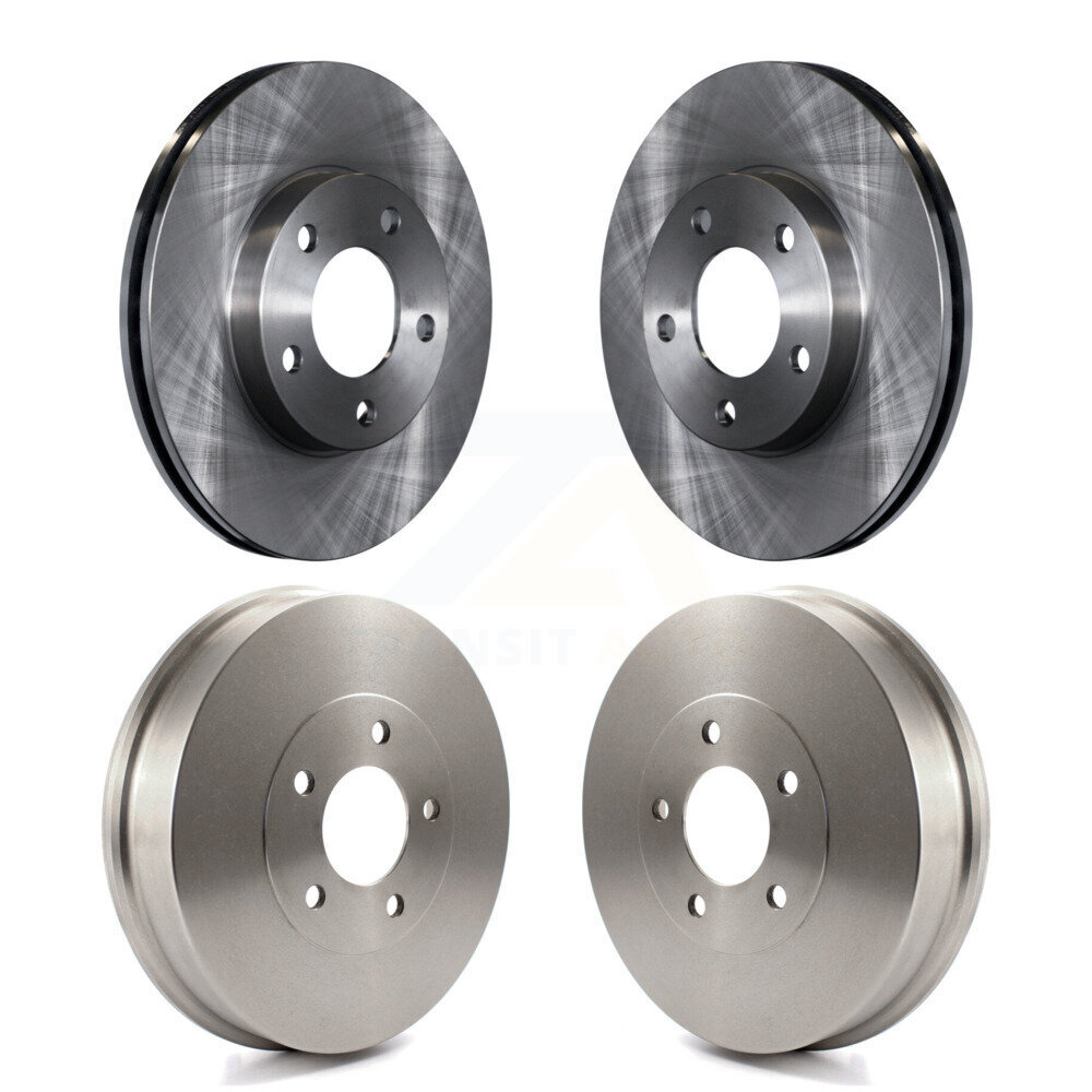 Front Rear Disc Brake Rotor Drum Kit For 2007 Ford Escape Mercury Mariner rear brakes K8-102005