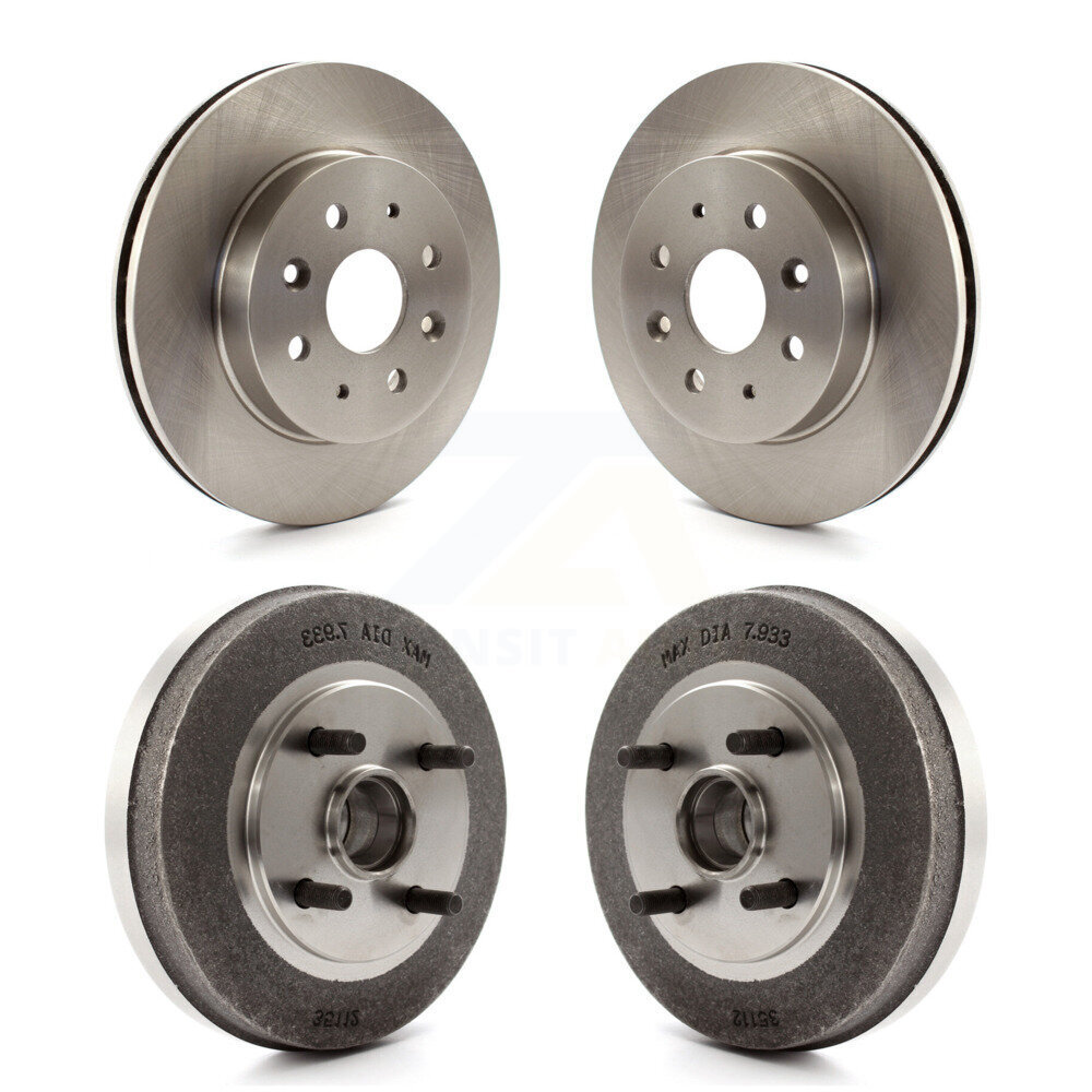 Front Rear Disc Brake Rotors Drums Kit For 2003-2005 Kia Rio Non-ABS K8-102026