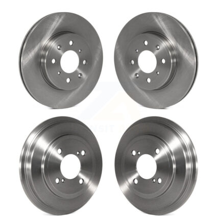 Front Rear Disc Brake Rotors Drums Kit For 2015-2020 Honda Fit K8-102032