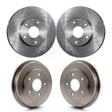 Front Rear Disc Brake Rotors Drums Kit For Honda Civic Accord Fit K8-102034