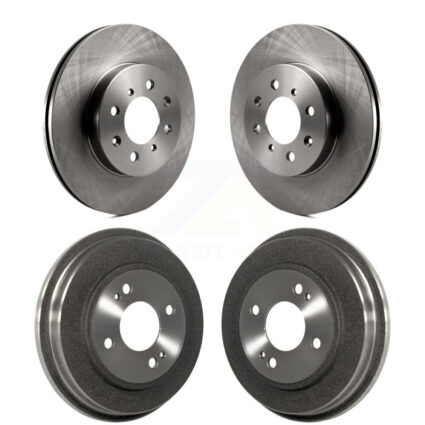 Front Rear Disc Brake Rotors Drums Kit For Honda Civic Fit Insight K8-102035