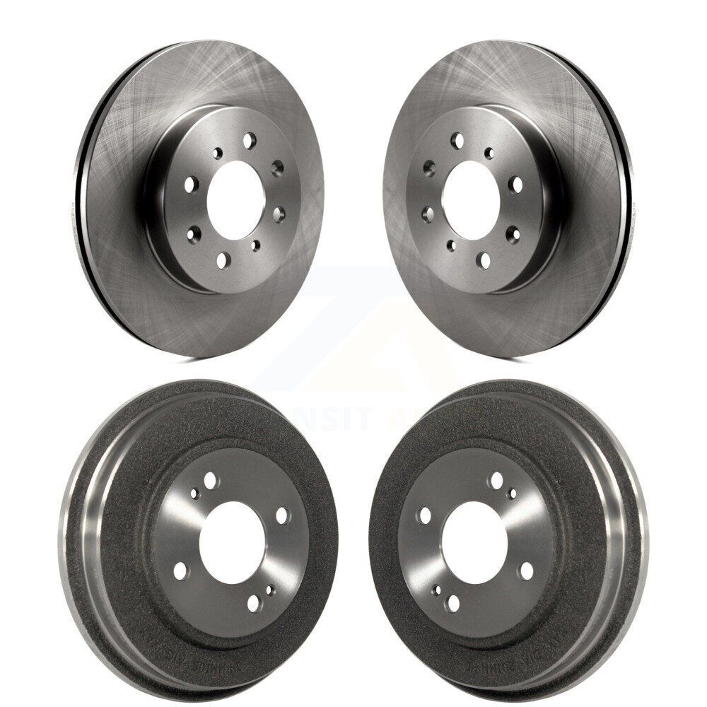 Front Rear Disc Brake Rotors Drums Kit For Honda Civic Fit Insight K8-102035