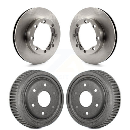 Front Rear Disc Brake Rotors Drum Kit For 1998-1999 Chevrolet Tahoe 4WD with DIESEL engine K8-102039