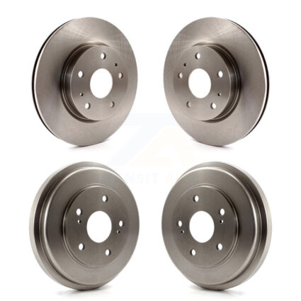 Front Rear Disc Brake Rotors Drums Kit For 2007-2012 Suzuki SX4 Drum rear brakes K8-102041