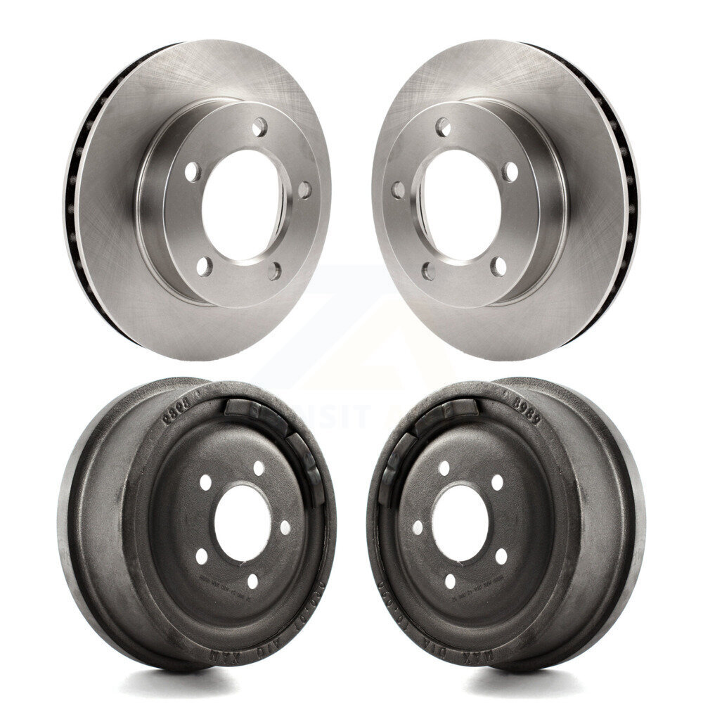 Front Rear Disc Brake Rotors Drums Kit For 1983 Ford F-150 4WD With 10" Diameter Drum K8-102048