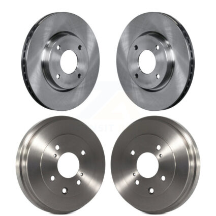 Front Rear Disc Brake Rotors Drums Kit For Nissan Versa Sentra Cube K8-102068