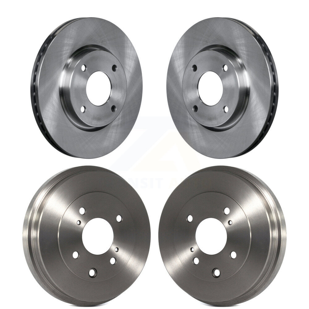 Front Rear Disc Brake Rotors Drums Kit For Nissan Versa Sentra Cube K8-102068