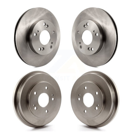 Front Rear Disc Brake Rotors Drums Kit For 2012-2015 Honda Civic Hybrid-L Hybrid K8-102093