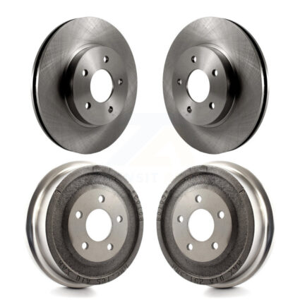 Front Rear Disc Brake Rotors Drum Kit For Saturn Vue Chevrolet Equinox Pontiac Torrent K8-102097