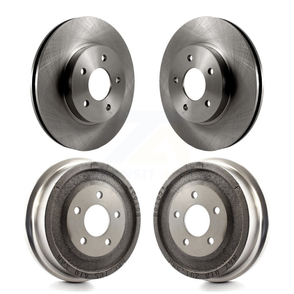 Front Rear Disc Brake Rotors Drum Kit For Saturn Vue Chevrolet Equinox Pontiac Torrent K8-102097