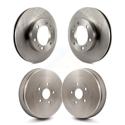 Front Rear Disc Brake Rotors Drums Kit For 2015 Toyota Tacoma RWD With 6 Lug Wheels K8-102109