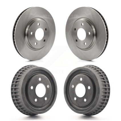 Front Rear Brake Rotors Drum Kit For 2004 Chevrolet Malibu With 296mm Diameter Rotor K8-102138