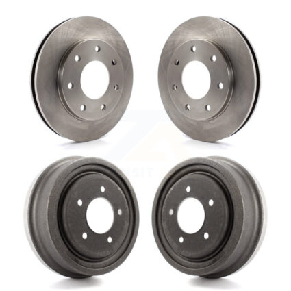 Front Rear Disc Brake Rotors Drums Kit For 1999 Ford F-150 4WD With 7 Lug Wheels K8-102141