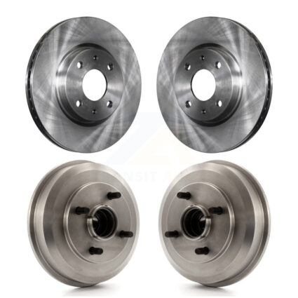 Front Rear Disc Brake Rotors Drums Kit For 2008 Ford Focus Wheel Bearing Included K8-102144
