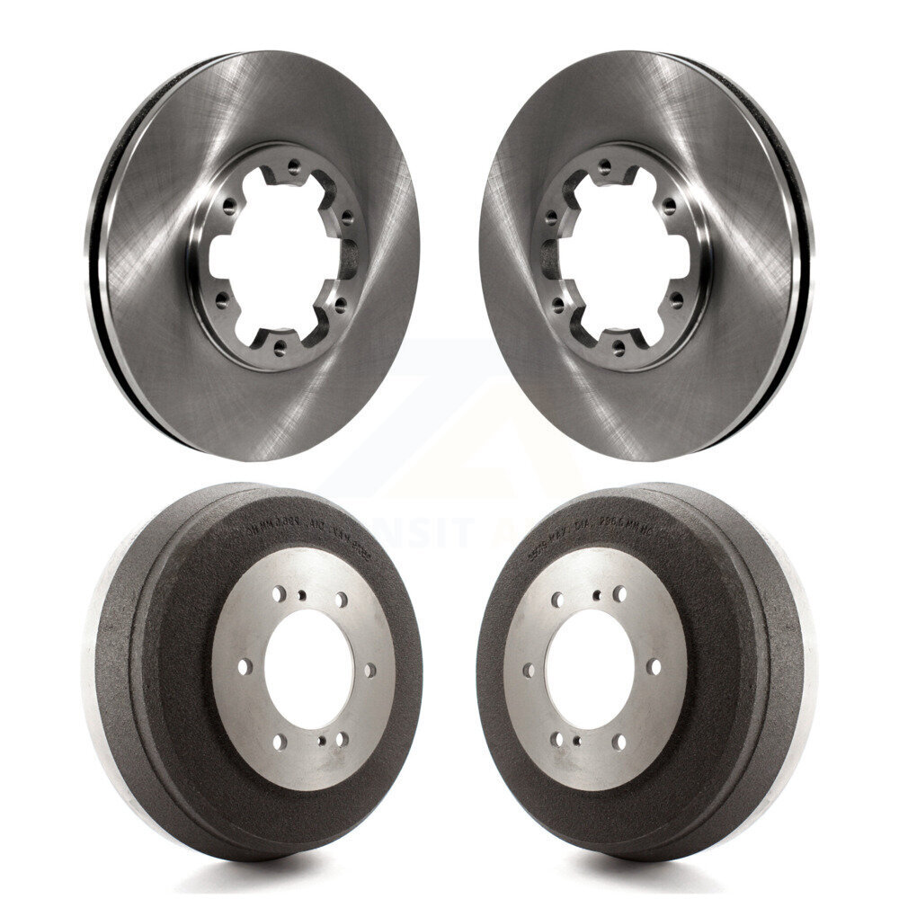 Front Rear Disc Brake Rotors Drums Kit For Nissan Pathfinder INFINITI QX4 K8-102151