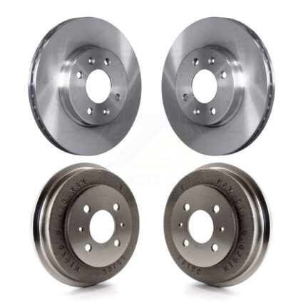 Front Rear Disc Brake Rotors Drums Kit For 2006 Hyundai Accent Sedan To 09 30 05 K8-102168