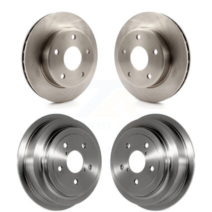 Front Rear Disc Brake Rotors Drums Kit For Dakota Dodge Ram Mitsubishi Raider K8-102180