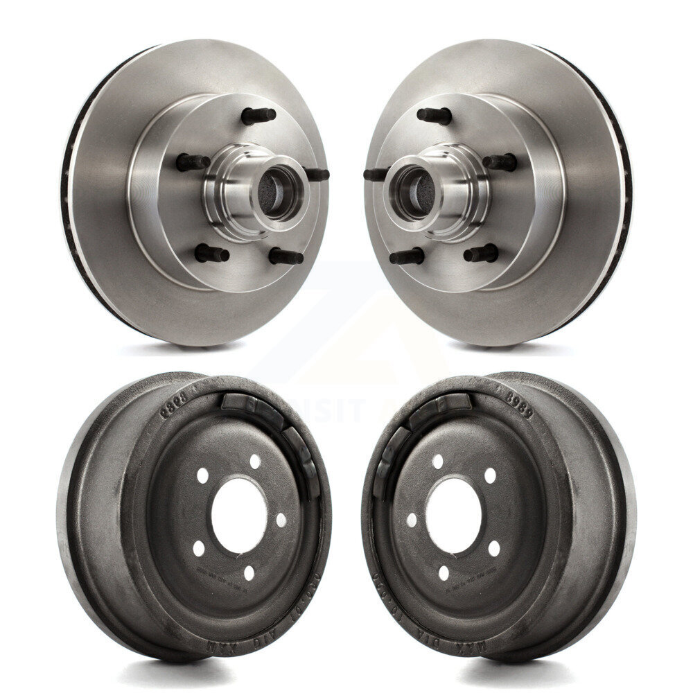 Front Rear Disc Brake Rotors Drums Kit For 1980-1983 Ford F-150 RWD With 10" Diameter Drum K8-102191