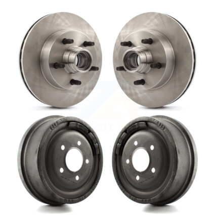 Front Rear Disc Brake Rotors Drum Kit For 1998-1999 Mazda B4000 With 10″ Diameter K8-102192