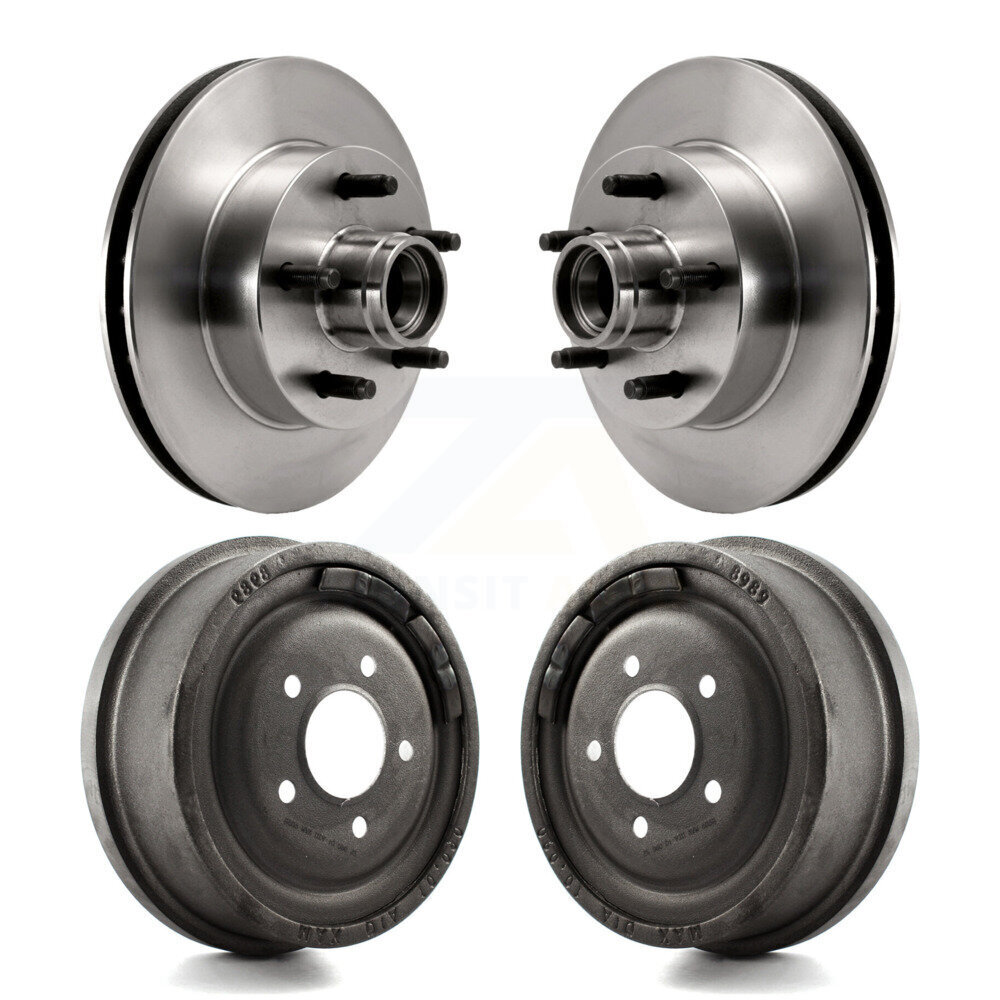 Front Rear Disc Brake Rotors Drums Kit For Ford Ranger Mazda B4000 B3000 B2500 K8-102193