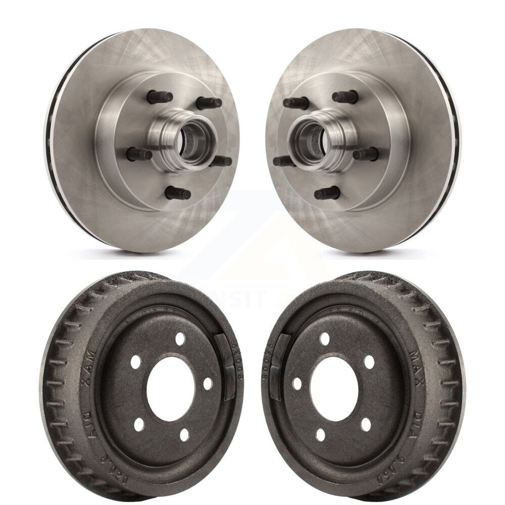Front Rear Brake Rotor Drum Kit For Mazda B4000 RWD with 4-Wheel ABS With 9" Diameter K8-102194