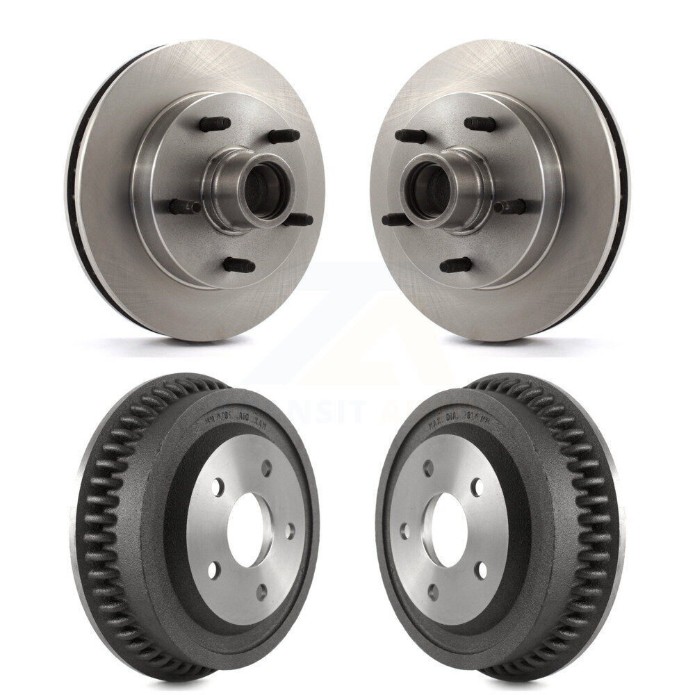 Front Rear Disc Brake Rotors Drums Kit For 1994-1999 Dodge Ram 1500 RWD K8-102200