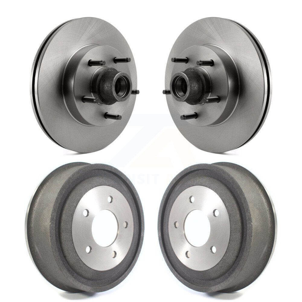 Front Rear Disc Brake Rotors Drums Kit For Ford E-150 Club Wagon K8-102210