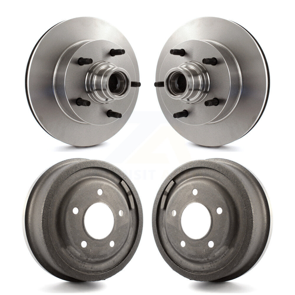 Front Rear Disc Brake Rotors Drums Kit For Ford F-150 E-150 Econoline K8-102217