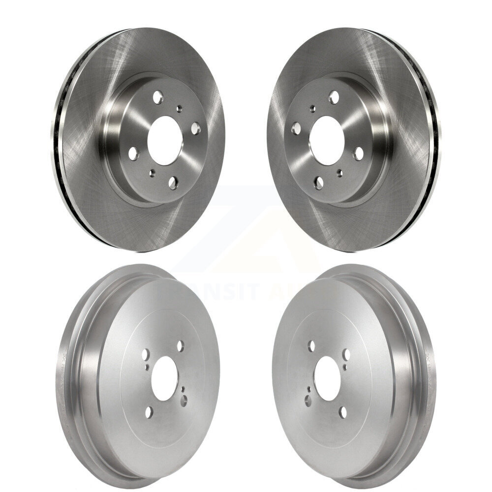Front Rear Disc Brake Rotors Drums Kit For Toyota Prius C Scion iQ K8-102229