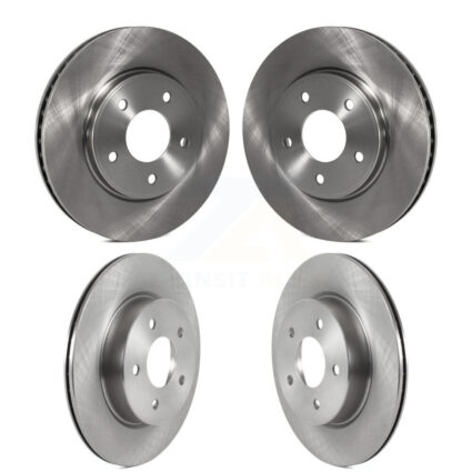 Front Rear Disc Brake Rotors Kit For 2018-2023 Nissan LEAF With Electric Parking K8-102249