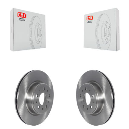 Front Disc Brake Rotors Pair For 2017-2022 Tesla 3 With Gray Painted Calipers K8-102376