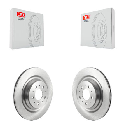 Rear Disc Brake Rotors Pair For 2017-2022 Tesla 3 With Gray Painted Calipers K8-102387