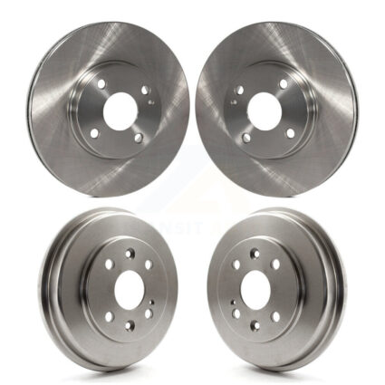 Front Rear Disc Brake Rotor Drum Kit For Mazda Protege Ford Escort MX-3 Mercury Tracer K8-102406