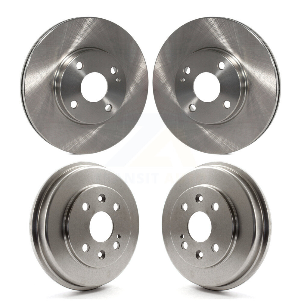 Front Rear Disc Brake Rotor Drum Kit For Mazda Protege Ford Escort MX-3 Mercury Tracer K8-102406