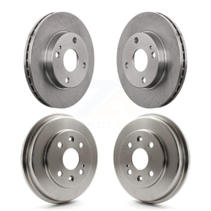 Front Rear Disc Brake Rotors Drum Kit For Mazda Protege Ford Escort 323 Mercury Tracer K8-102407
