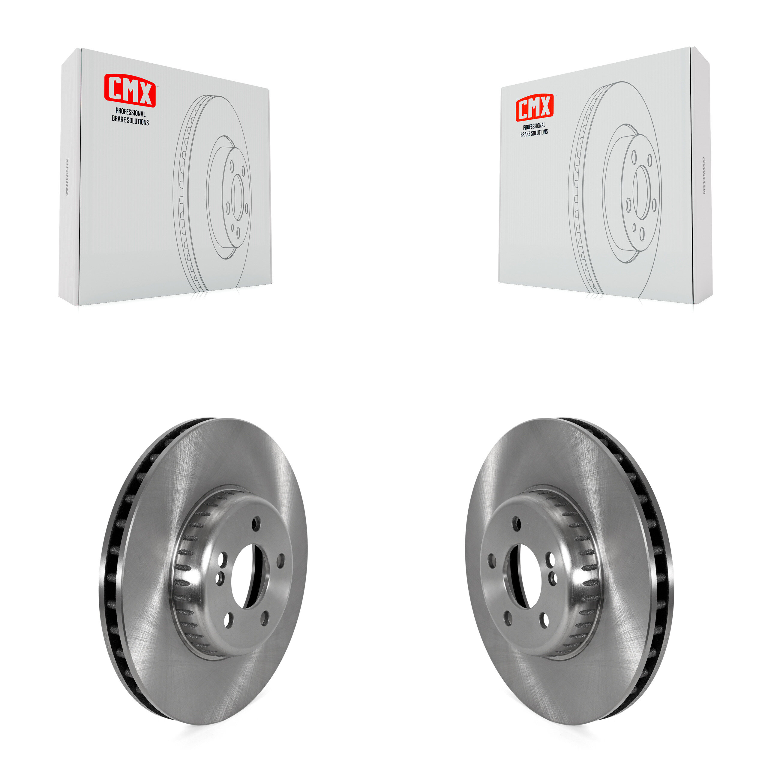 Front Disc Brake Rotors Pair For Mercedes-Benz C300 E300 Without Sport Package K8-102450