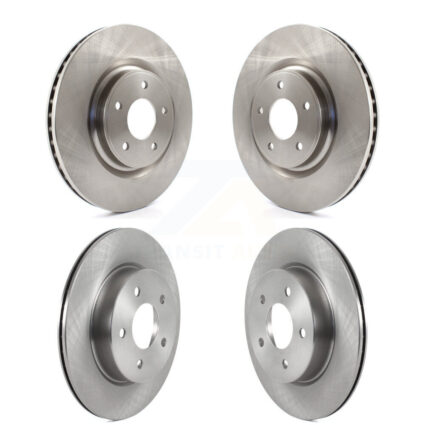 Front Rear Disc Brake Rotors Kit For 2019 Nissan Rogue FULL HYBRID EV-GAS (FHEV) engine K8-102455