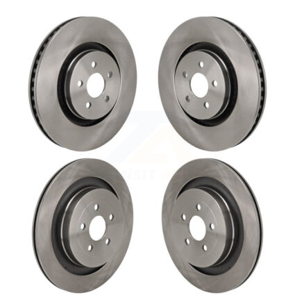 Front Rear Brake Rotors Kit For 2019-2020 Ford Edge ST with 2.7L With Red Painted Calipers K8-102539