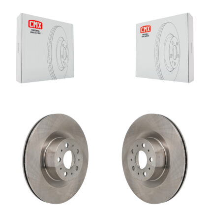 Front Disc Brake Rotors Pair For 2020-2023 Tesla Y With Gray Painted Calipers K8-102603