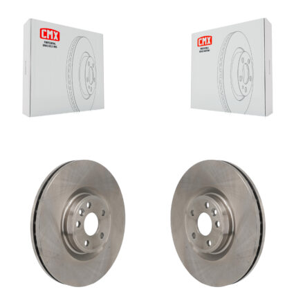 Front Disc Brake Rotors Pair For Land Rover Range Evoque Discovery Sport Jaguar E-Pace K8-102610