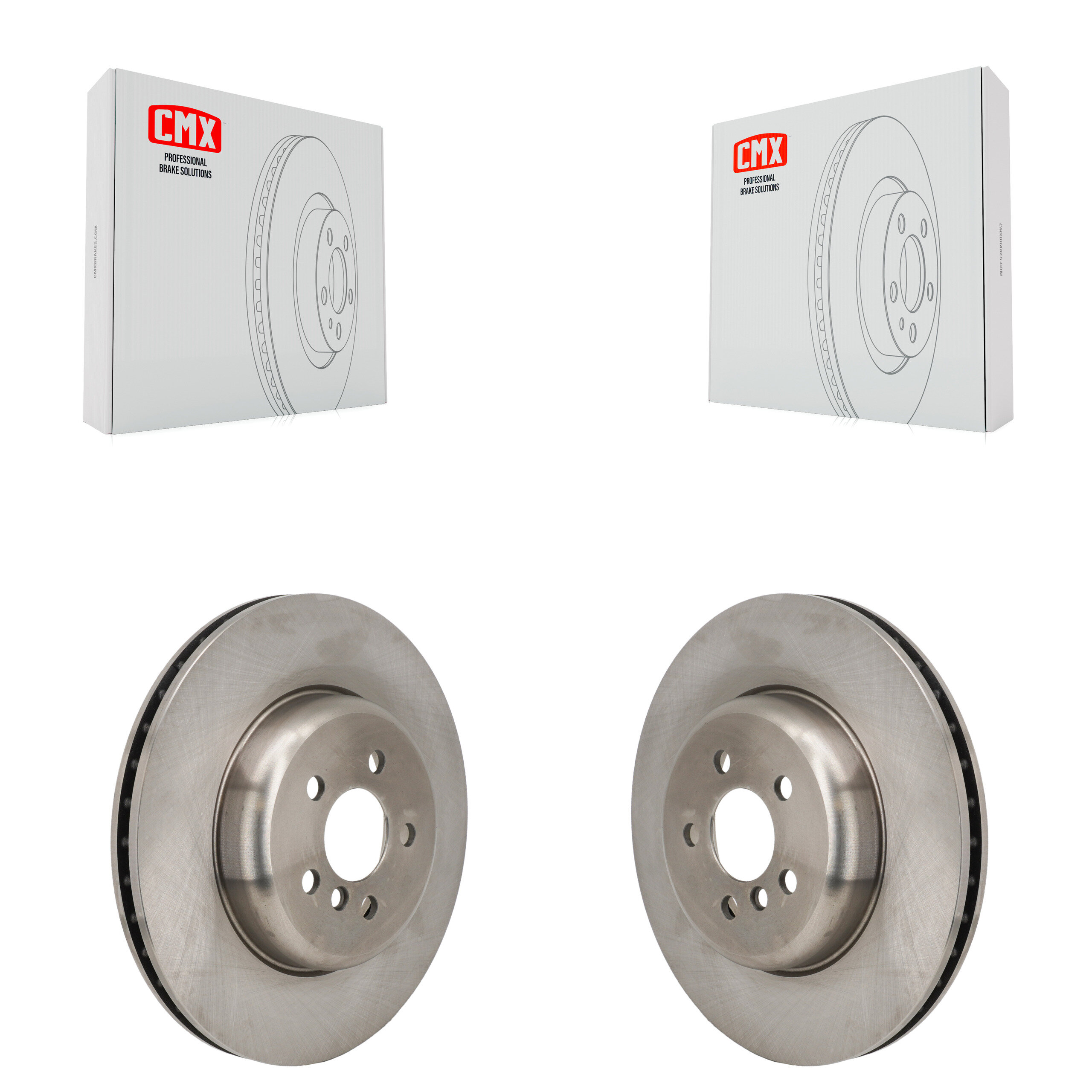 Front Brake Rotors Pair For BMW X5 i4 X6 530i xDrive 540i 530e 540d With Standard Brakes K8-102618