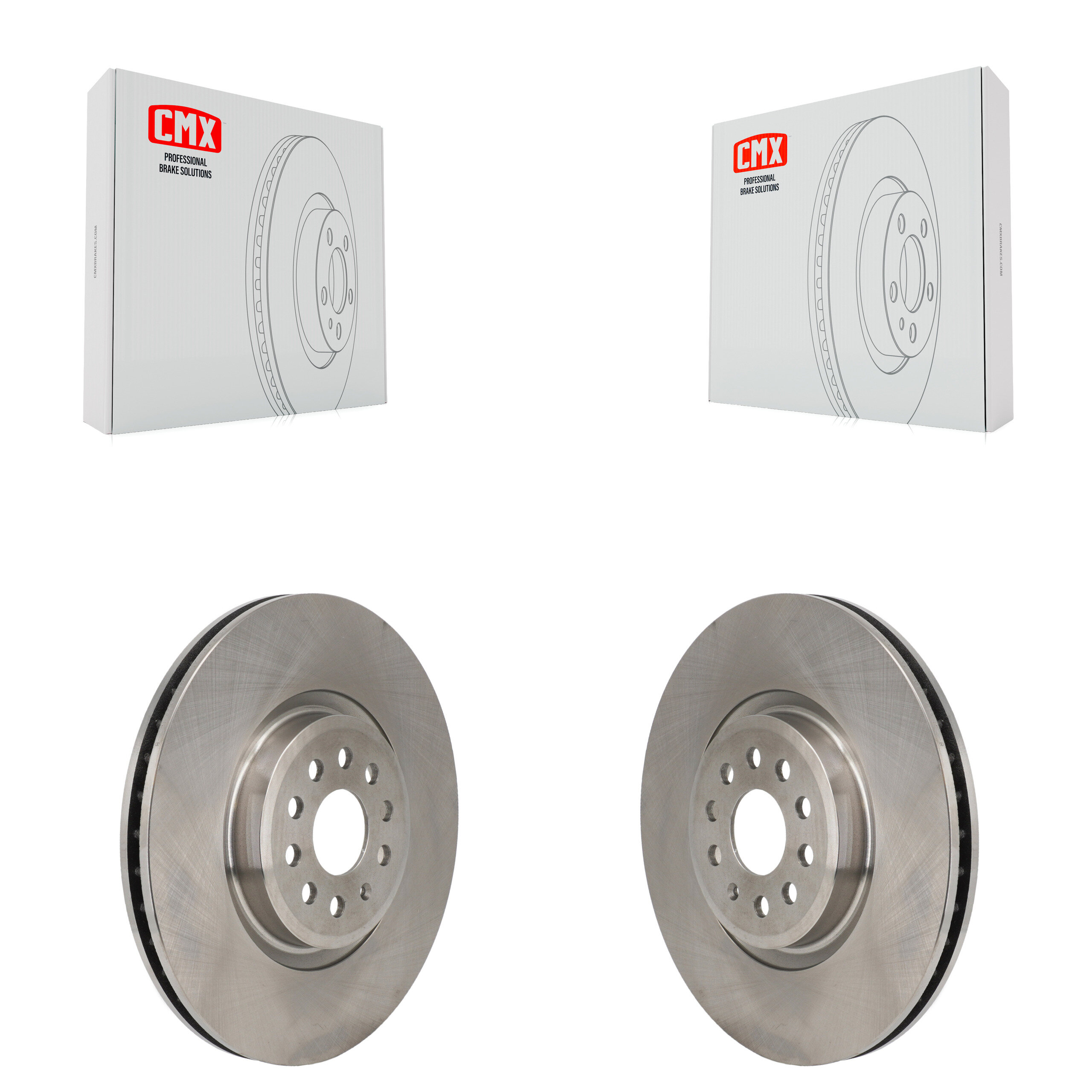 Front Disc Brake Rotors Pair For Volkswagen ID.4 Audi Q4 e-tron Sportback K8-102619