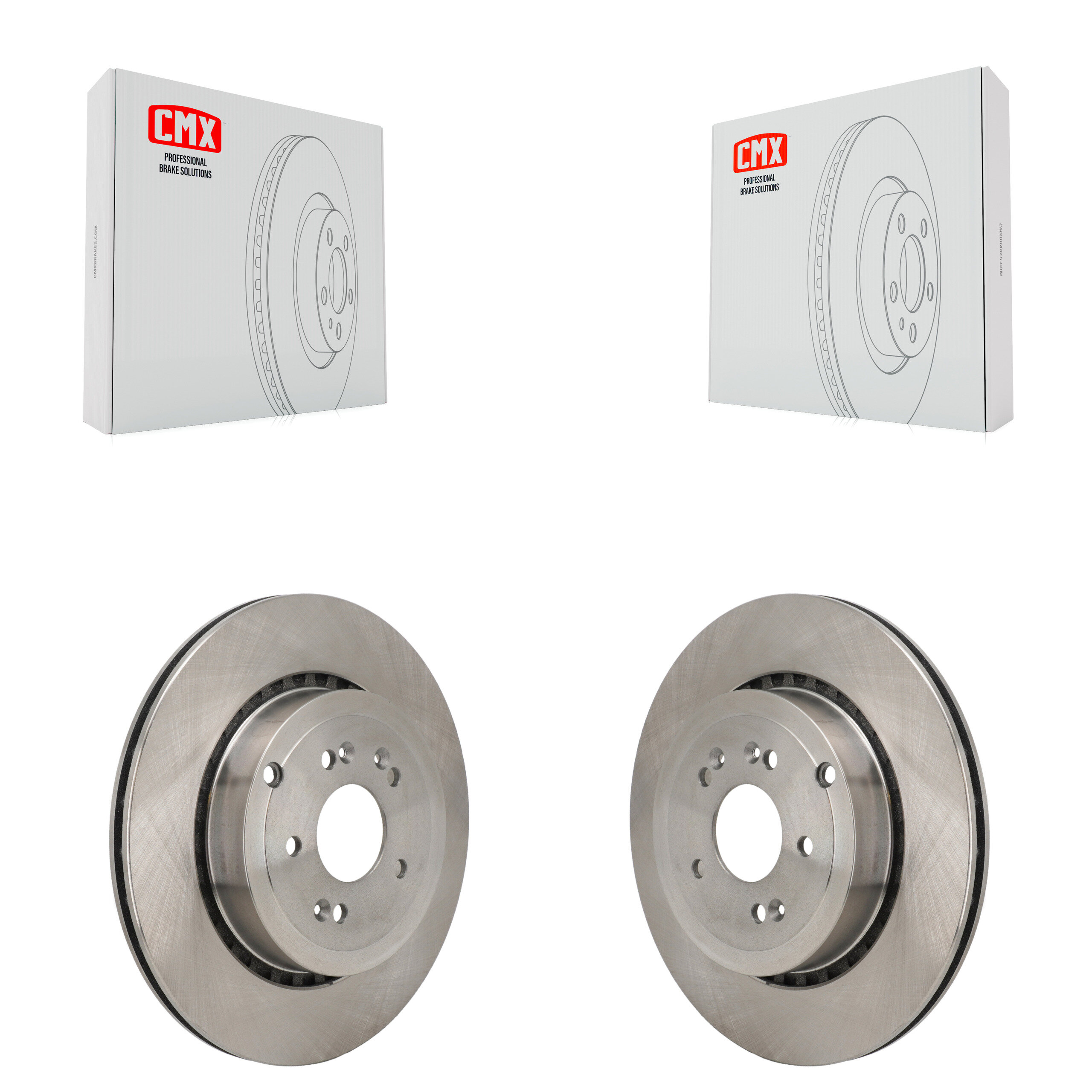 Rear Disc Brake Rotors Pair For Genesis G70 Kia Stinger K8-102662