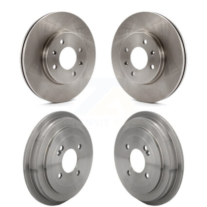 Front Rear Brake Rotors Drums Kit For 2018 Kia Rio Except Vehicles Manufactured In Mexico K8-102680