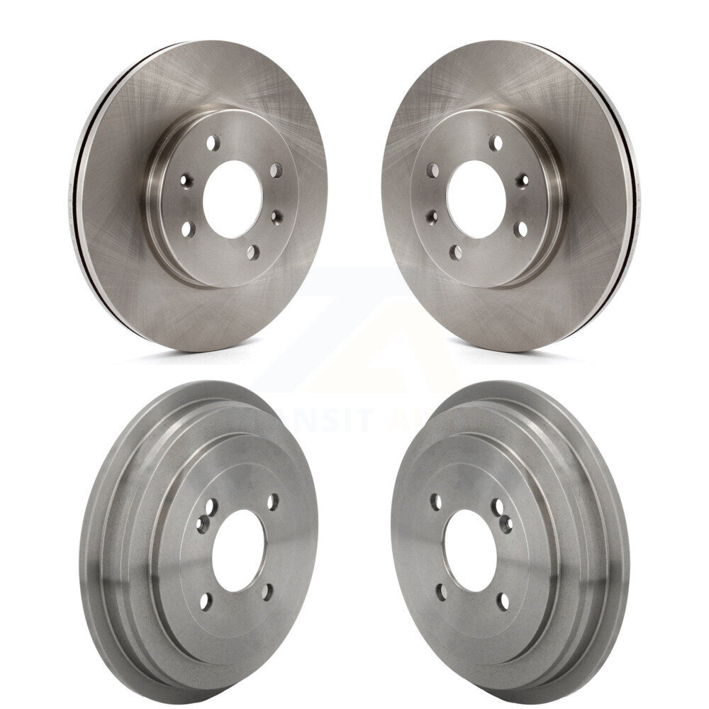 Front Rear Brake Rotors Drums Kit For 2018 Kia Rio Except Vehicles Manufactured In Mexico K8-102680